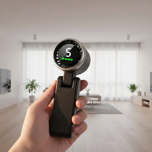 Portable Handheld Turbo Fan, 5 Gear Wind,4000Mah Battery Operated, up to 10 Working Hours, 3 in 1 Hand Fan Rechargeable with Air Turbo Tech Cooling Fan for Outdoor Activities, Travel, Working Fathersdaygift