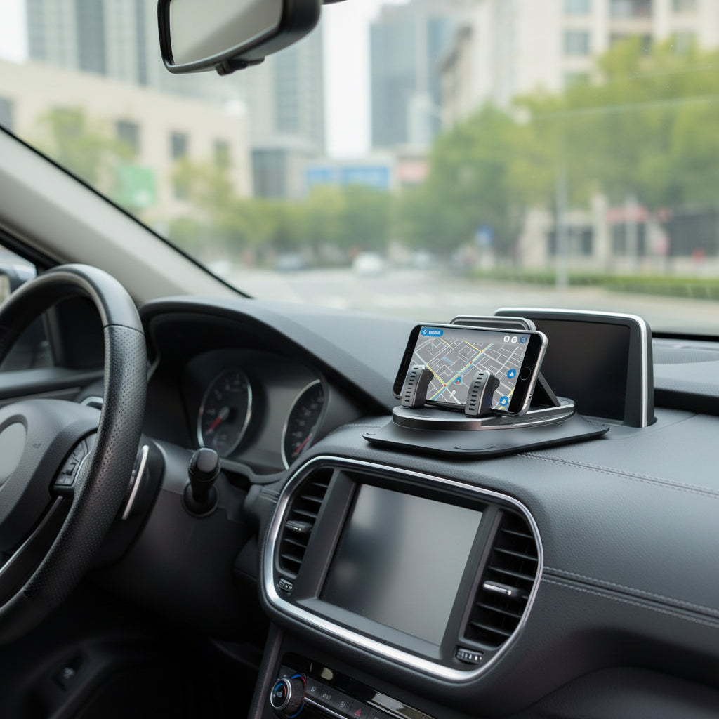 Experience Ultimate Convenience with Our 360° Rotatable Car Phone Mount - The Perfect Dashboard Holder for All Smartphones!